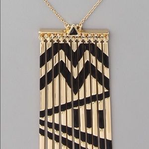 House of Harlow 1960 Gold Tone Fringe Necklace